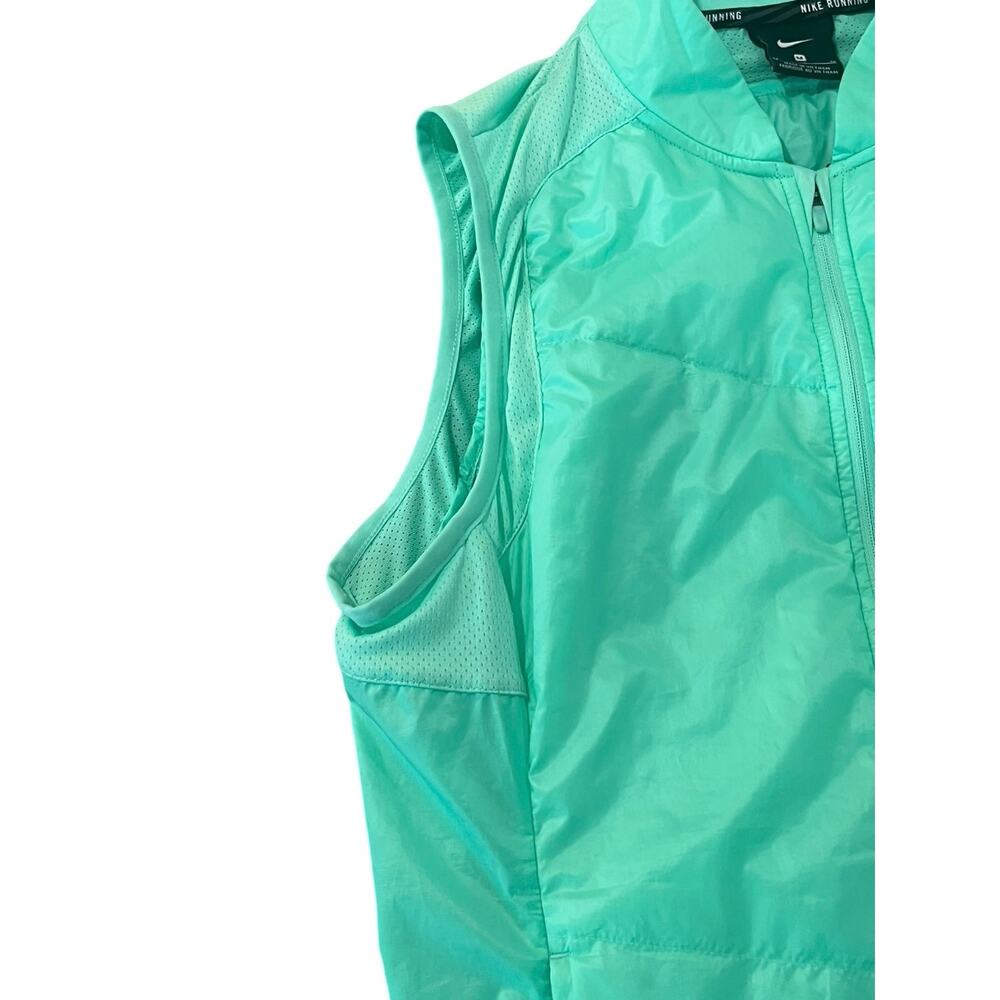 Nike AeroLayer Running Vest Women's Medium Ocean Green Insulated Reflective - Picture 2 of 7